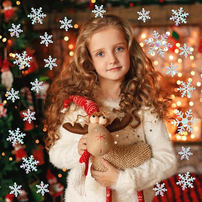 MARFOREVER Snowflake Confetti Decorations, Winter Snowflake Glitter Confetti - Image 4