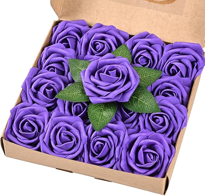 BLEUM CADE 16Pcs Artificial Flowers Fake Roses by BLEUMCADE