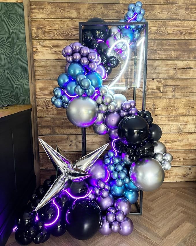 Paready Purple Blue Balloons Set - Image 6
