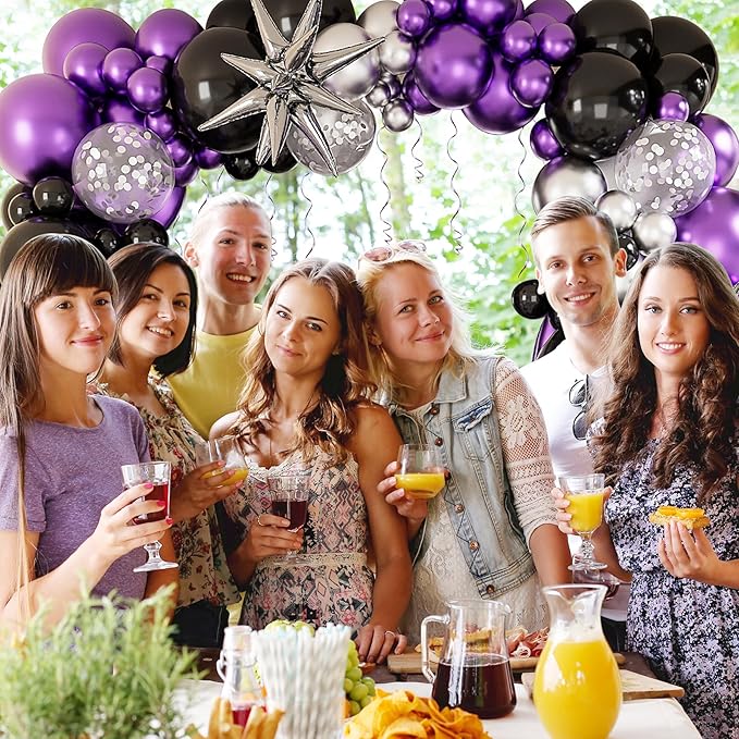 Metallic Purple Balloon Garland Arch Kit - Image 5