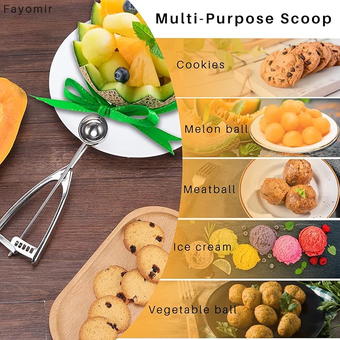 Cookie Scoop 1.5 Tablespoon, Small Cookie Dough Scoop, Cookie Scoops - Image 8