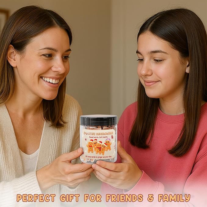 Positive Gingerbread Jar – 60 Funny Emotional Support Gingerbread, Christmas - Image 5