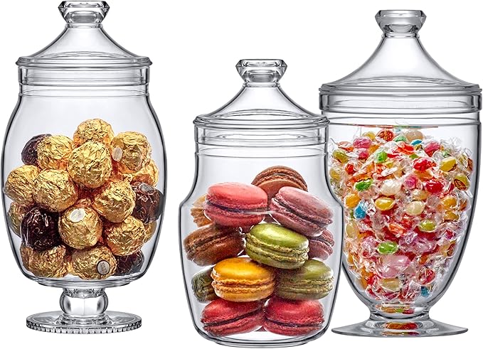 Amazing Abby - Keep - Acrylic Apothecary Jars, Plastic Jars by AmazingAbby