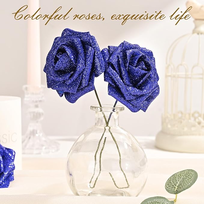 BLEUM CADE 36Pcs Artificial Flowers Fake Roses - Image 5