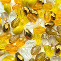 200pcs 4x6mm Teardrop Crystal Glass Beads Vertical Hole Faceted Loose Spacer by LIMAOLLY