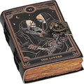 C CUERO Book of Spells Leather Journal Deckle Edge Paper Grimoire Printed by cuero