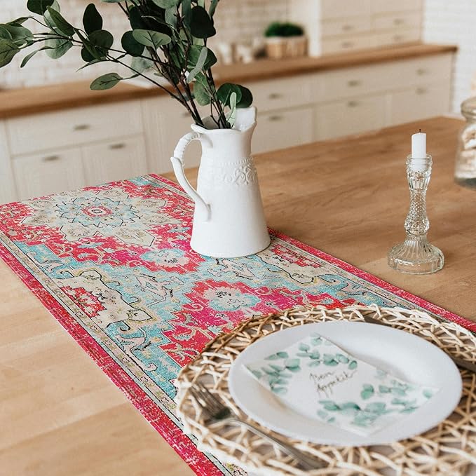 Snycler Table Runner Boho Table Runners Vintage Elegant Farmhouse Table Center - Image 3