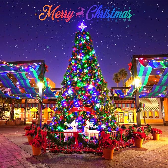 JMEXSUSS 250 LED Christmas Lights Indoor, 91.5ft Connectable Multicolor - Image 5