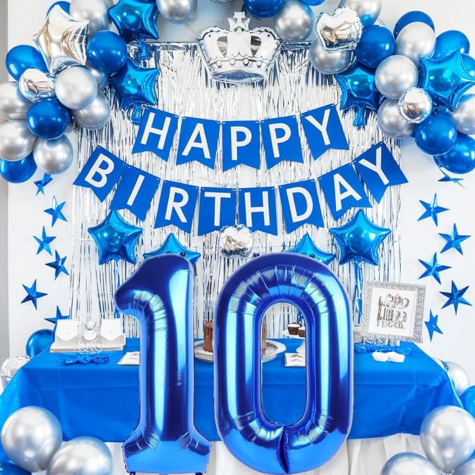 40 Inch Large Numbers Balloons 0-9, Self Inflating Navy Blue Foil Number 0 - Image 5