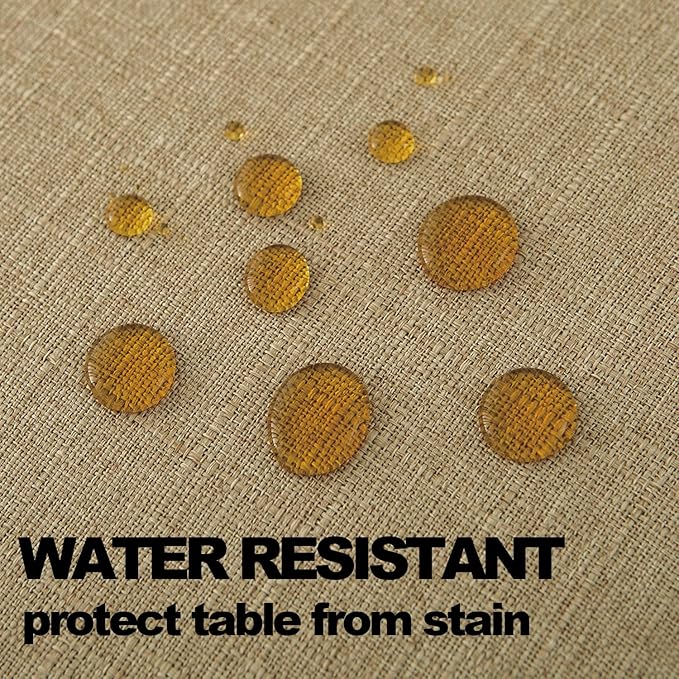 NLMUVW Linen Tablecloth Rectangle Textured Farmhouse Table Cloth Water - Image 3