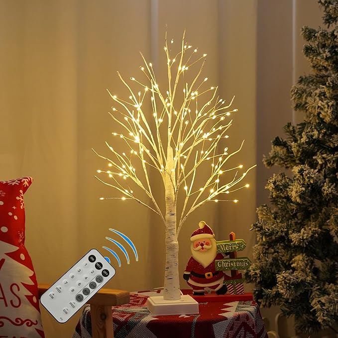144 LED Birch Tree Lights with Remote Control, DIY Artificial Tree Lamp with by PXBNIUYA