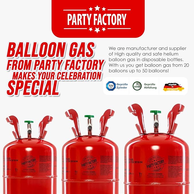 Party Factory set of 2 helium tanks - Image 6