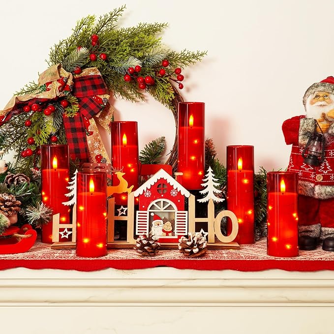 Homemory Red Flameless Candles - Image 3
