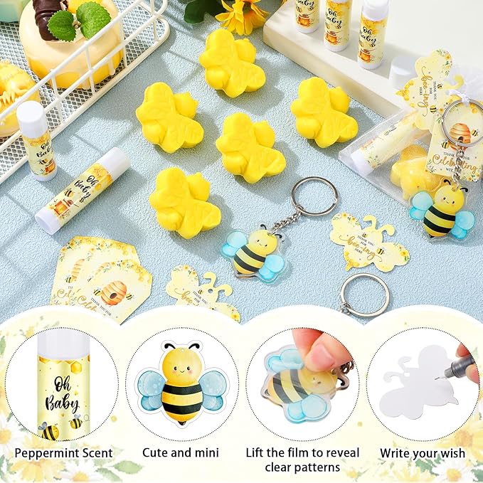 288 Baby Shower Favors Baby Shower Gifts Bulk Lip Balms Soaps Keychains Organza - Image 3