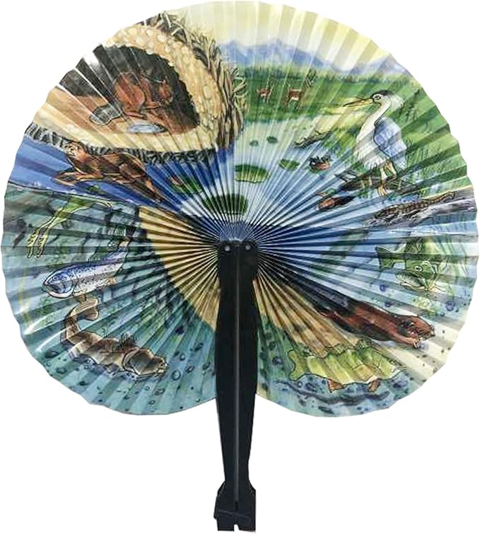 20 Pcs 10" Safari Print Animal Folding Paper Fan Bulk Assortment - Image 5