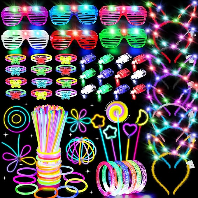 156PCS Glow in The Dark Party Supplies by Thremhoo