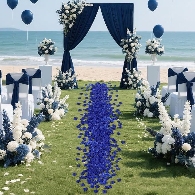 1000 Pcs Dark Blue Rose Petals Artificial Silk Flower Petals Romantic - Image 4