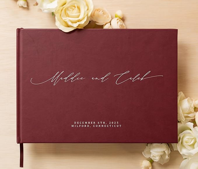 MUUJEE Personalized Guestbook in Wine - Image 2
