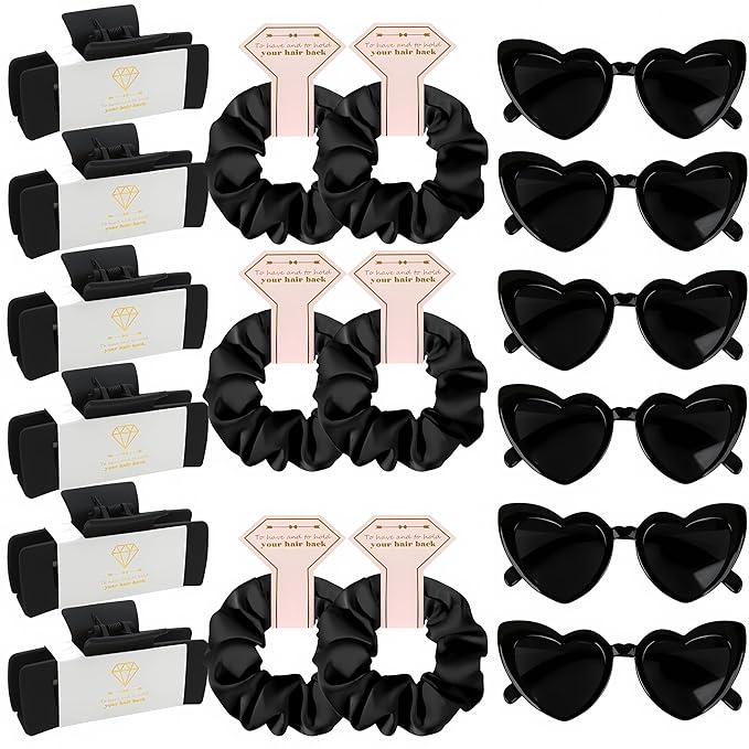 Bridesmaid Scrunchies Proposal Gifts 4.1inch square Hair Claws Bachelorette by Ciulaiy