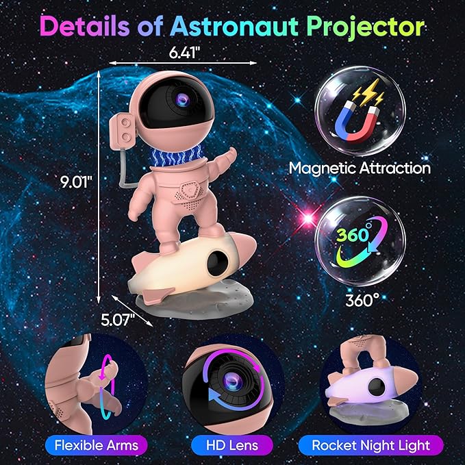 Star Projector, Astronaut Galaxy Projector - Image 5