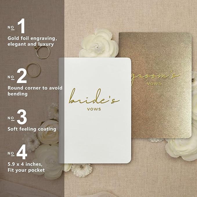 Vow Books His and Hers Wedding Vow Books Bride and Groom Vow Books Wedding - Image 2