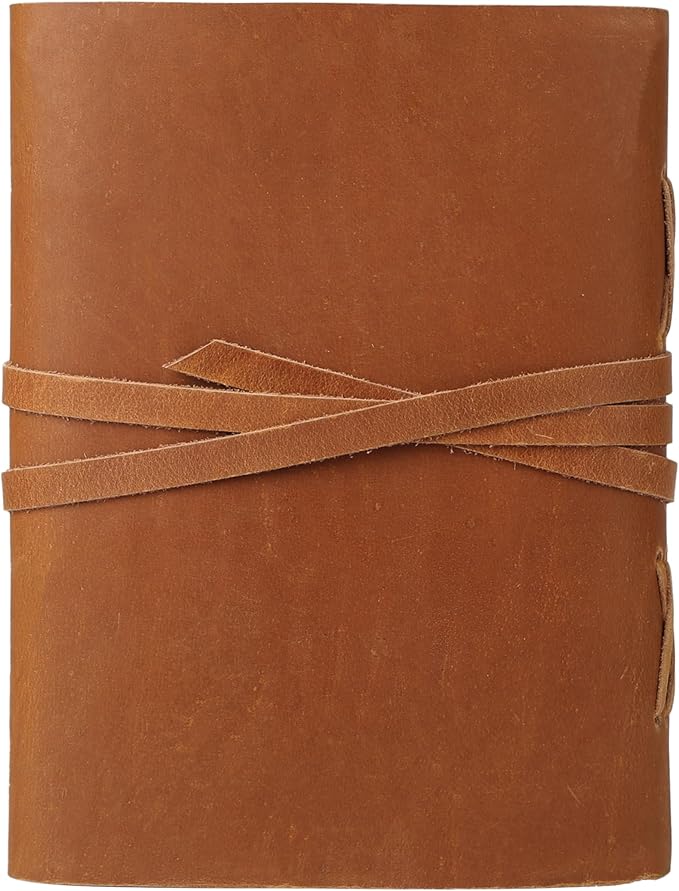 Handmade Leather Journal/Writing Notebook Diary/Bound Daily Notepad - Image 4