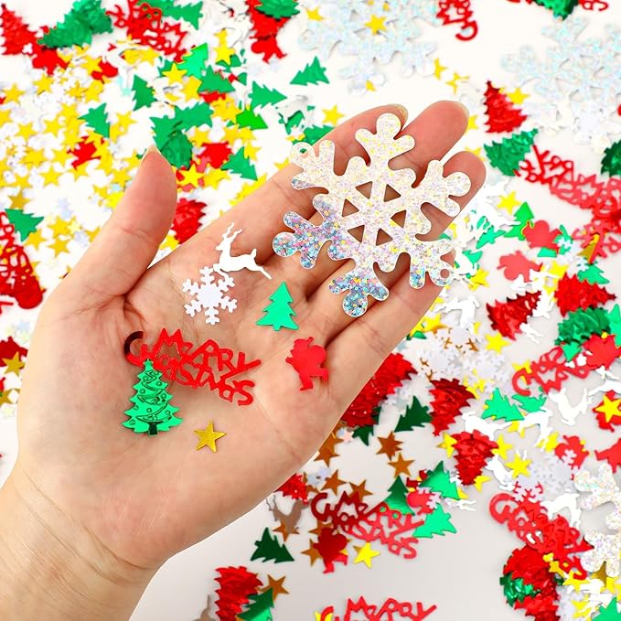 MARFOREVER Christmas Glitter Confetti, Merry Christmas Table Decorations - Image 4