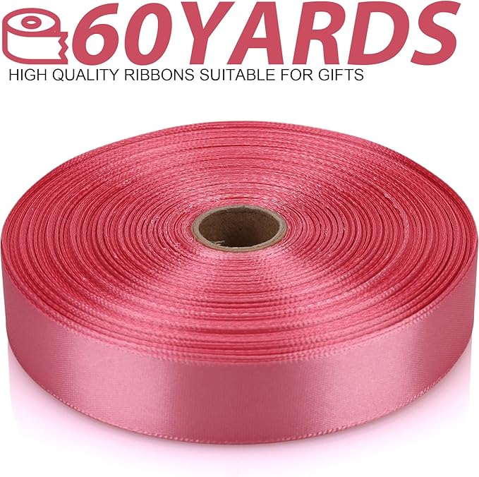 Rose Gold Polyester Satin Craft Ribbon - Image 2