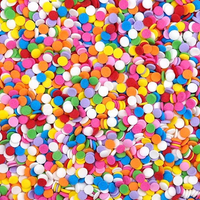 Rainbow Round Sprinkles, Birthday Confetti Edible Cake Decorations, Round - Image 9