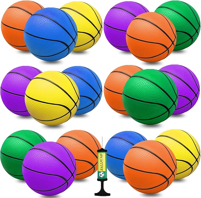 15Pcs 6" Mini Basketball Balls Bulk Small Basketball Set, PVC Small Basketball - Image 8