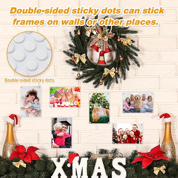 4 Pack 4×6 In Acrylic Fridge Magnetic Frame, Photo Picture Frames, Double Sided - Image 5