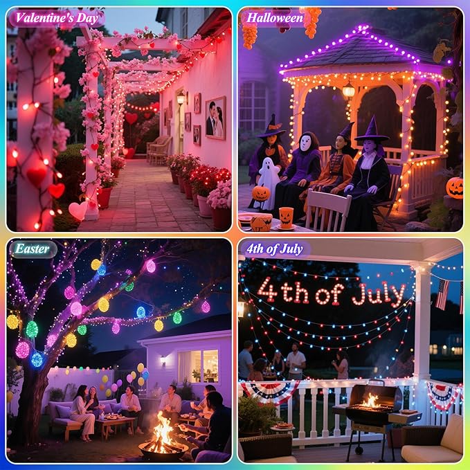 Lovelite 164FT Christmas Lights Outdoor, 35 Colors Changing 500 LED String - Image 2
