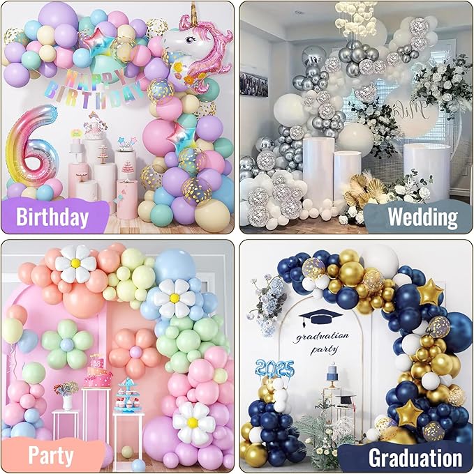 AerWo Balloon Arch Kit 8.2ft+6ft, Free Bending Top Curve Balloon Arch Frame - Image 7