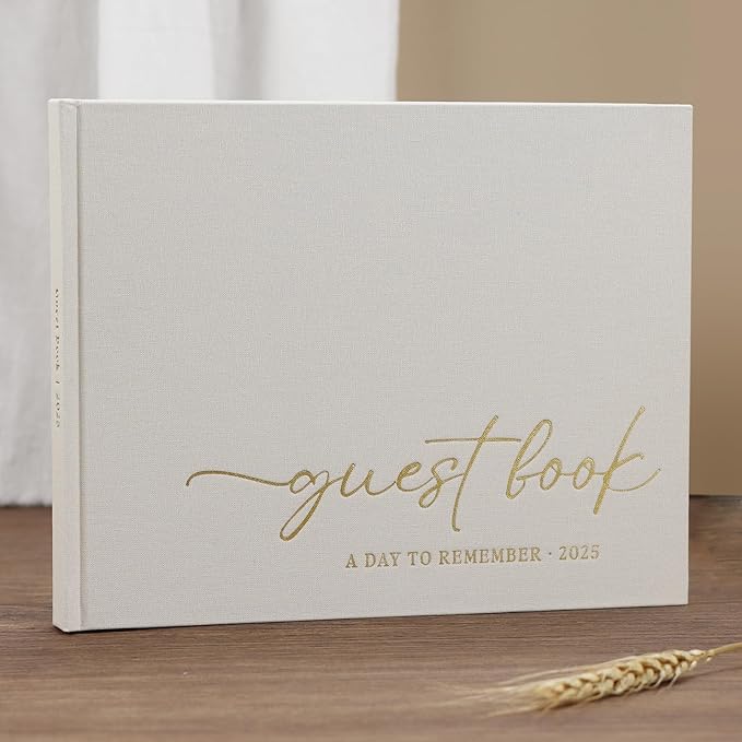 Elegant Guest Book for Wedding Reception, Beautiful Guestbook for Baby Shower - Image 2