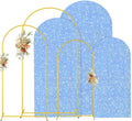 MODFUNS Metal Arch Backdrop Stand and Cover Set 4&5&6ft Light Blue Sequins Arch by MODFUNS