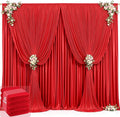 20ft x 12ft Red Backdrop Curtains Wrinkle Free Backdrop Curtain by Tao-GePartyDecorations