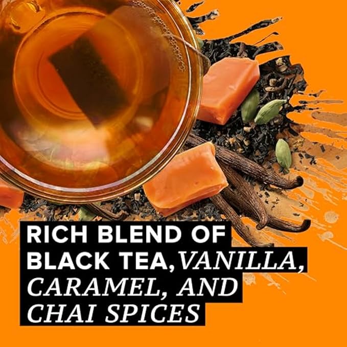 TAZO Chai Tea Bags, Vanilla Caramel Chai, Caffeinated tea, 120 Total Bags - Image 5