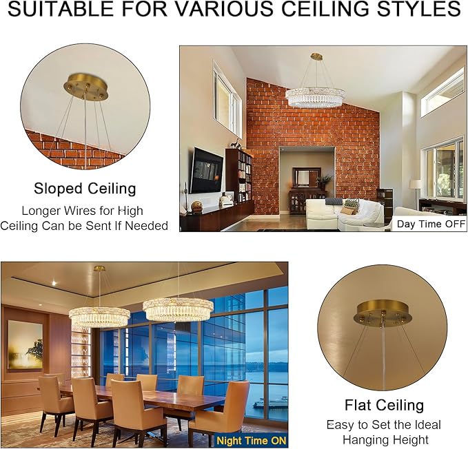 Crystal Chandelier, Round Gold Chandeliers - Image 5