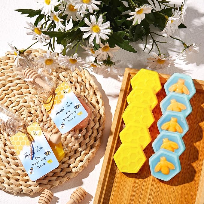 24 Set Baby Shower Favors Bee Party Favors Including Honeycomb Soap - Image 3