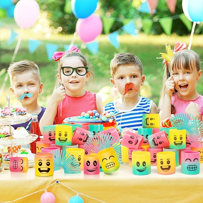 36 Pack Spring Rainbow Magic Fidget Stress Coil Mini Springs Bulk Toys Party - Image 5