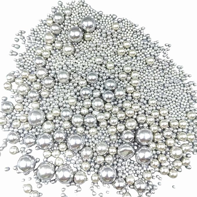 Edible Pearl Sugar Sprinkles Silver Candy Mixing Size Baking Edible Cake by Senchanting
