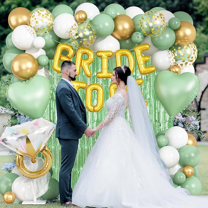 Sage Green Bachelorette Party Decorations, Bride To Be Helium Mylar Foil Letter - Image 5