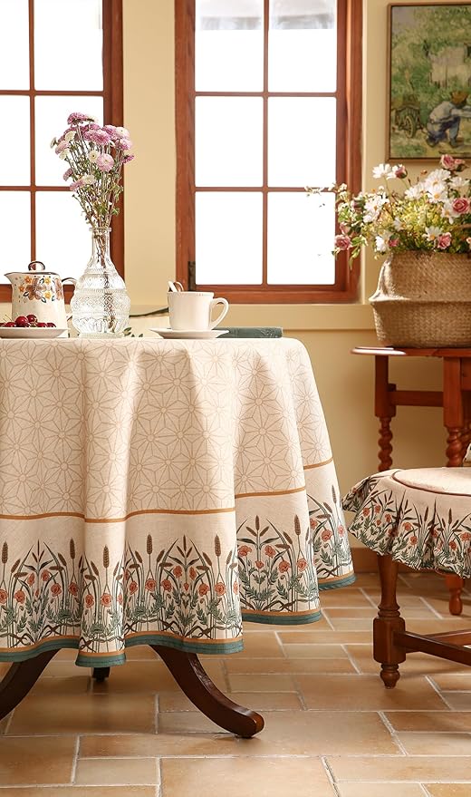 patdrea Designer Linen Vintage Tablecloth - Image 9
