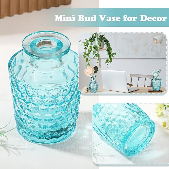 20 Pcs Glass Bud Vase Set Small Vintage Flower Vase in Bulk - Image 4