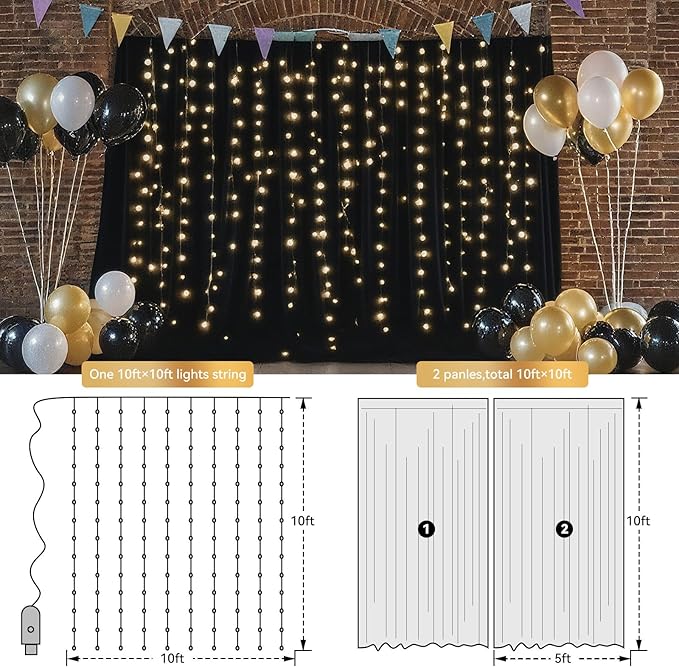 Ledido 10×8ft Tulle Backdrop Curtains - Image 3