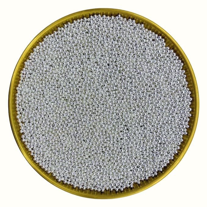 Dynastang 2mm Silver Pearls Sprinkles Edible Pearls Cake Decorating Stars Cake - Image 3