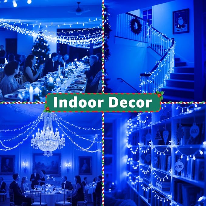 Christmas Lights Outdoor Waterproof, 196 FT 600 LED String Lights - Image 4