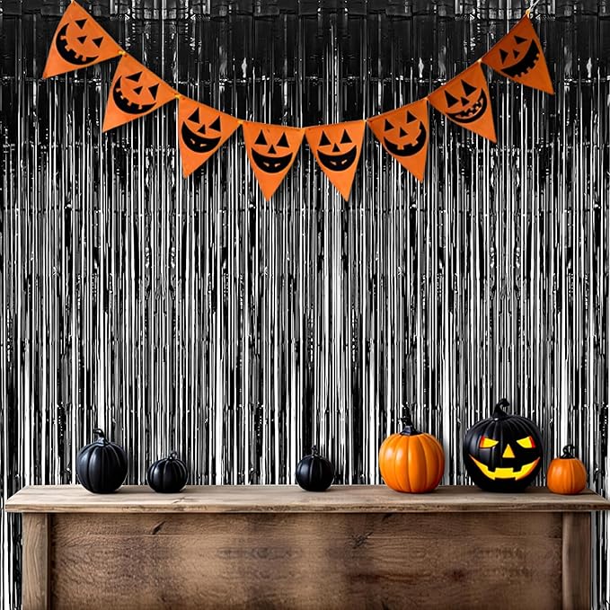 Foil Fringe Curtain Halloweens Party Decorations - Image 2