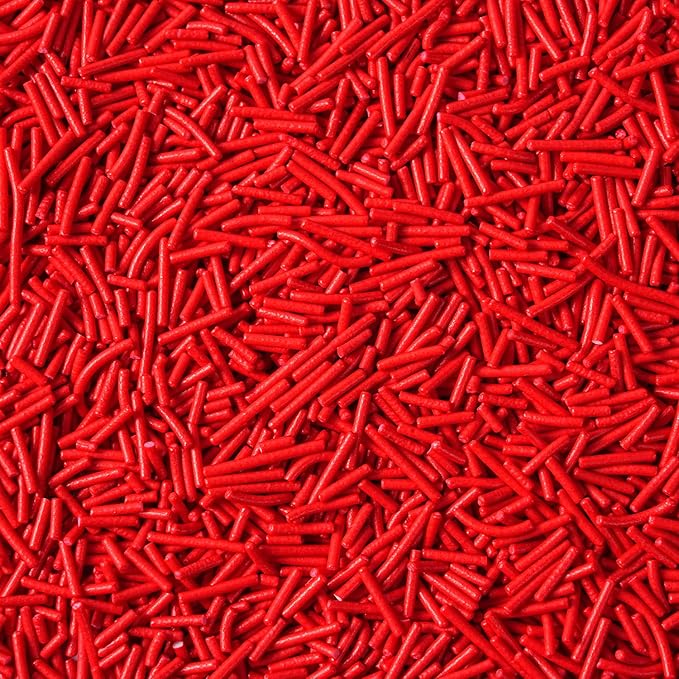 Edible Red Jimmies Sprinkles, 4.23oz Jimmies - Image 4