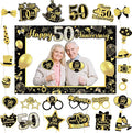 50th Wedding Anniversary Decorations Black Gold 50th Wedding Anniversary Party by Unknown